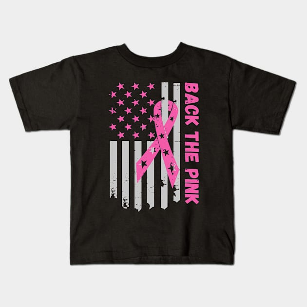 BACK THE PINK Kids T-Shirt by Myartstor 